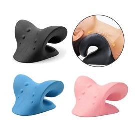 Two-way cervical massage pillow/cool neck cushion/2in1 stretching neck pillow two-way C Cervical Massage Pillow (Blue) 2ea