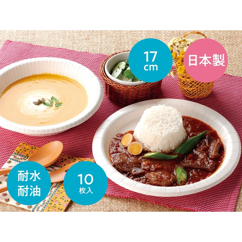 Nippon Dexie KPH107SW Super Plate, Durable Paper Plate, Diameter 6.7