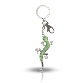 Crystal Rhinestone Green Gecko Keychain Keychain Bling Bag Charm Southwest Souvenir Purse Charm