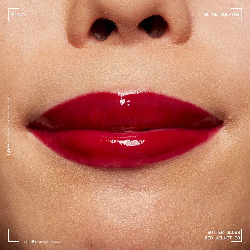 NYX PROFESSIONAL MAKEUP Butter Gloss, Non-Sticky Lip Gloss - Red