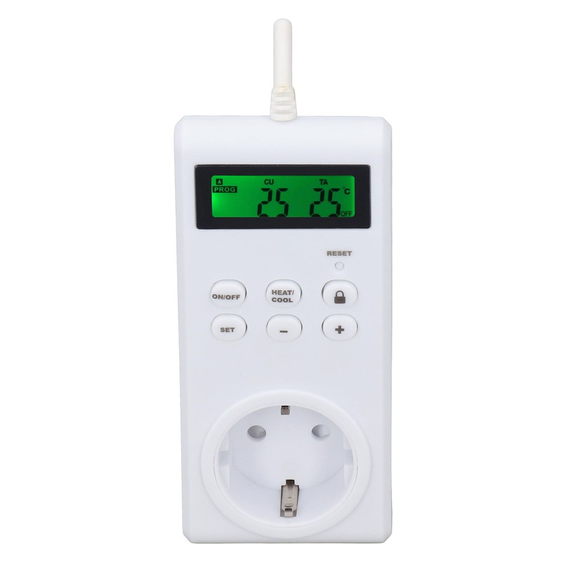 Thermostat Outlet Wireless Programmable Automatic Temperature Controller Socket Switch EU