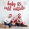 Red Glitter Baby It's Cold Outside Banner, A Little Snowflake