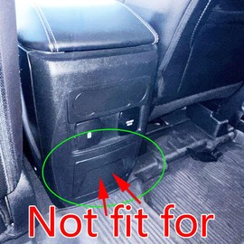 ruihe Carbon fiber color Armrest Anti Kick Protection Cover Rear air conditioning switch decoration Trim Fit for Ford Explorer 2020 2021 2022 2023