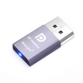 Malarpon DispalyPort Headless Ghost Display Emulator with Blue Light for PC 4K DP Dummy Plug (fit Headless 1080@60Hz-3840x2160@17Hz) 1P