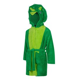 A2Z 4 Kids Girls Boys Bathrobes Triceratops Face Robe Soft Plush Fleece Nightgown - Bathrobe Triceratops 13-14