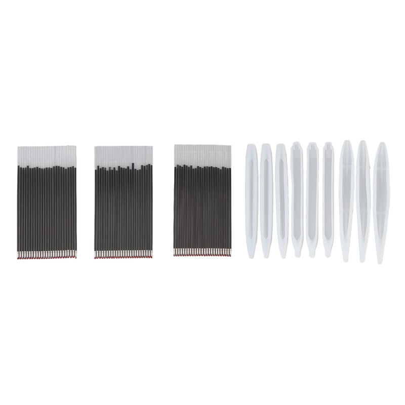 9Pcs Pen Resin Molds Silicone Smoothing Durable Easy Removal Ballpoint
