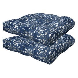 Honeycomb Outdoor Contoured Tufted Cushion Set, 19.5" W x 18.5" L, Textured Solid Almond Outdoor Chair Cushions