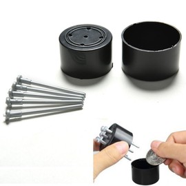 YGS Nail Spike Through Coin Penetrate The Drum Magic Props Close Up Trick - One Item with Random Color and Design