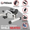 FitDesk Under Desk Cycle - Stationary Pedal Exerciser with Smooth
