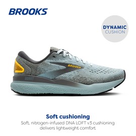 Brooks Brooks Men's Ghost 16 Neutral Running Shoe - Cloud/Grey/Gold - 15 Medium