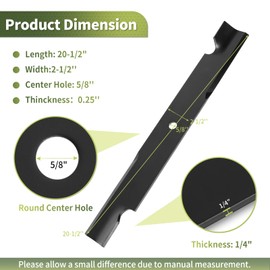 115-9649-03 Lawn Mower Blades Compatible with Ex mark, T oro, Titan ZX MX 6000 Time cutter 6000, High Lift Blades Replaces for 105-7718-03, 115-9649, 133-2127, Fits for 60" Deck Lawn Mower, 6 Pack