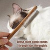 3 Stück Hölzern Katzenkamm, Edelstahl Hundekamm, Holz Haustierkämme, Makramee Fransenkämme