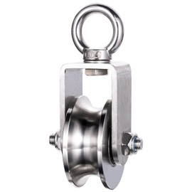 KCNOFNC 68 mm Pulley Steel Cable with 2 Ball Bearings, Fitness Rope Pulley for Ropes Stainless Steel Outdoor