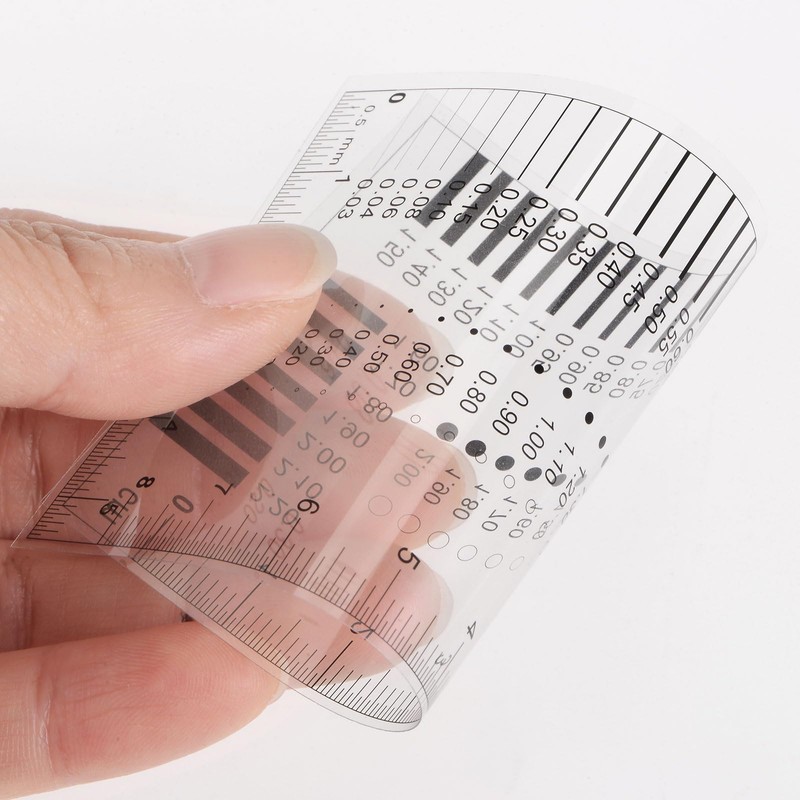 HARFINGTON 5pcs High Precision SEC Size Estimation Chart 8x5.5cm 0.2mm
