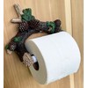 Pinecone/Pine Branch Wall Mounted Toilet Paper Holder - Rustic Bathroom