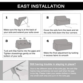 HOOBUY Printed Sofa Cover Stretch Couch Covers Patterned Sofas Seater Slipcovers for 3 Cushion Couch Set QMT (3 Seater/Large 2 Seater)