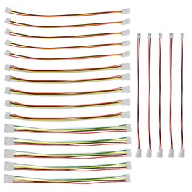 XINGYHENG 20Pcs 2PIN 3PIN 4PIN 5PIN Double End Female and Male Wire Connecting Plug Extension cord Terminal Connector Electronic Wire Cable 200mm Compatible with JST XH