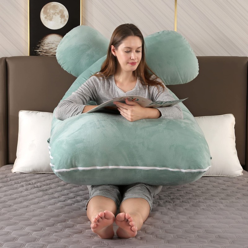 Amagoing 55 inches Pregnancy Pillows for Sleeping, U Shaped Maternity