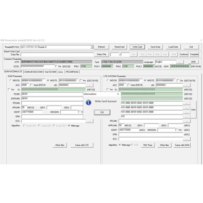 XCRFID,pocketmate,lte ICCID IMSI SIM Card Reader Writer Programmer 2FF 3FF