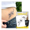 Semi-Permanent Tattoo, Boho Tropical Hibiscus, Long Lasting Temporary Tattoos, Waterproof