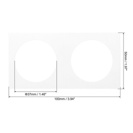 PATIKIL 2x2 Coin Flips 100pcs 37mm Cardboard Coin Holder Paper Coin Holder Coin Collector for Collectors White