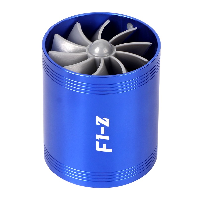 Air Intake Turbo Supercharger Dual Fan Gas Fuel Saver F1‑Z