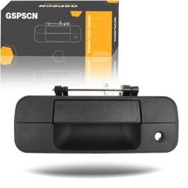 GSPSCN Tailgate Handle for 2007-2013 Toyota Tundra - Exterior Liftgate Latch Rear Handle Assembly with Keyhole - Textured Black (Replaces# 69090-0C040, 690900C040, 81213, TO1915113) - No Camera Hole