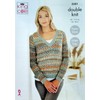King Cole Knitting Pattern Ladies Cardigan and Jumper in Drifter
