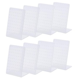 8 Pieces Earrings Jewellery Display Stand Earrings Hook Hanger Transparent Earring Stand L-shaped Earring Jewellery Stand Organiser Display Earring Stand for Earring Jewellery (72 Holes)