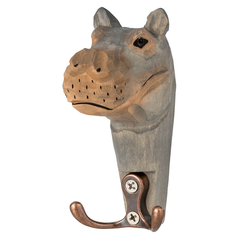 Wall Hooks Safari Family Animal Heads – Double Wooden Coat