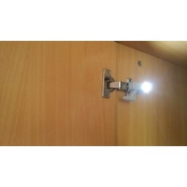 1 pc of SMD-3528 LED Light lamp Attached on Hinges of Kitchen Wardrobe Cabinet Door