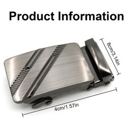 XPEX Pack of 3 men's belt buckles, belt buckle interchangeable buckle, suitable for most belts, silver
