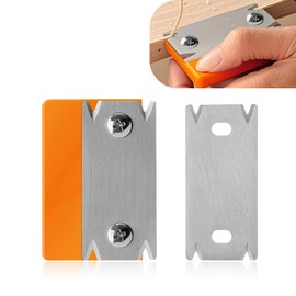 Kantenschneider, Furnierkantenschneider mit 1 Ersatzklinge Kantenhobel Holz Kantenschneider Umleimer Manueller Kantenumleimer, Mini Handhobel für Holz PVC ABS, Rutschfest Einhandhobel (Orange)