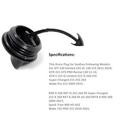 4Pcs 292001352 292001320 292002024 Drain Plug with O-Rings for SeaDoo GTI SE Limited Rental GTS PRO Spark Wake130 155 4 TEC 2011-2014