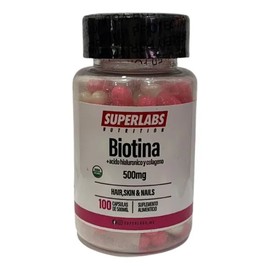 Biotina Superlabs Nutrition 500mg 100 Caps Dañado Sfn