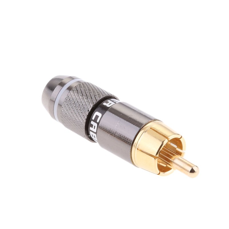 MagiDeal 2pcs RCA Connectors RCA Audio Video Adapter Brass with