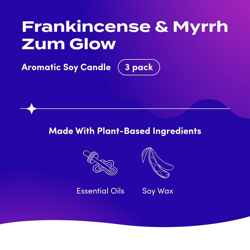 Zum Glow Soy Candle - Frankincense and Myrrh - 7