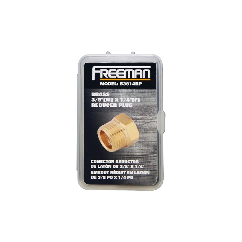 Freeman B3814RP 3/8" x 1/4" Brass Reducer Plug