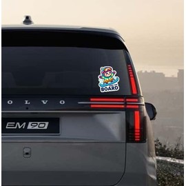 Baby on Board - Colourful Snowboard Baby (5.71″ × 6.93″)