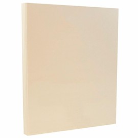 JAM PAPER Vellum Bristol 110lb Index Cardstock - 8.5 x 11 Coverstock - 241 GSM - Ivory - 50 Sheets/Pack