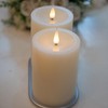CozierGlow Rechargeable Flameless Pillar Candle with Remote Timer, 3D Moving