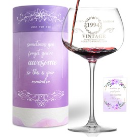 30TH Birthday Gift for Her, Vintage 1994 Wine Glass, Unique 30 Years Old Keepsake for Women, Mom, Daughter, Sister, or Friends - Funny & Elegant 30th Birthday Decorations and Presents