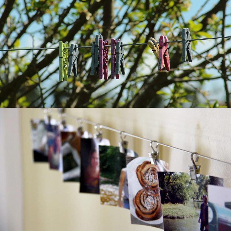 IDGGDI 6 Pack Picture Rail Hooks and Wire Hanging System,