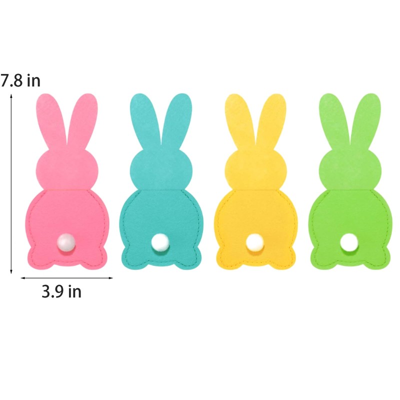 12 Pcs Easter Bunny Utensil Cutlery Holders Bunny Rabbit Shape