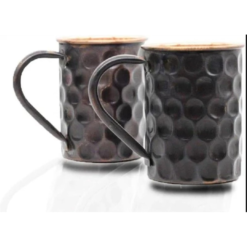 GRAINEX ENGINEER Black Matte Honeycomb Moscow Mule Mugs | Pure