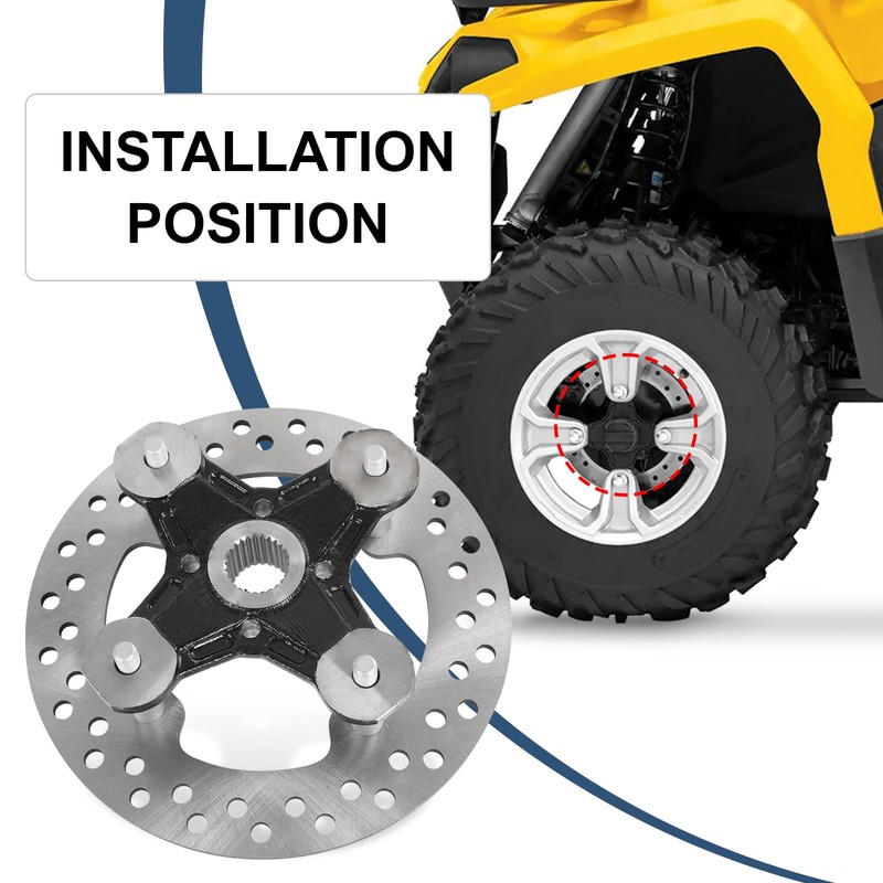 Front/Rear Wheel Hub & Studs & Brake Rotor Compatible with