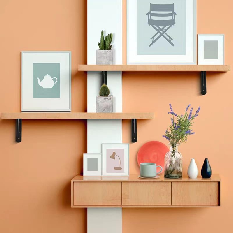 6 Pack Heavy Duty Shelf Brackets, 90 Degree Right Angle