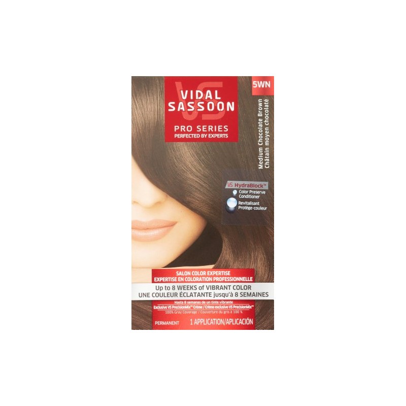 Vidal Sassoon Pro Series Permanent Hair Dye, 5WN Medium Chocolate