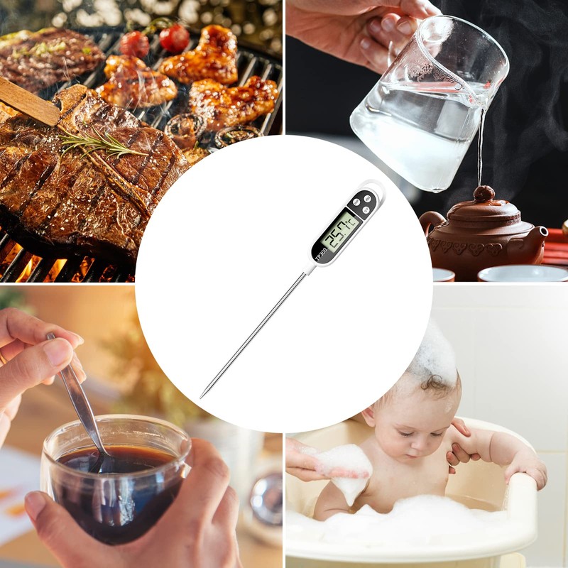 Firschoie Digital Kitchen Thermometer Digital Thermometer for Food with Long