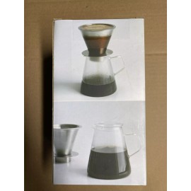 KINTO CARAT Coffee Dripper & Pot 21678 720ml 0.72L Glass Stainless Steel